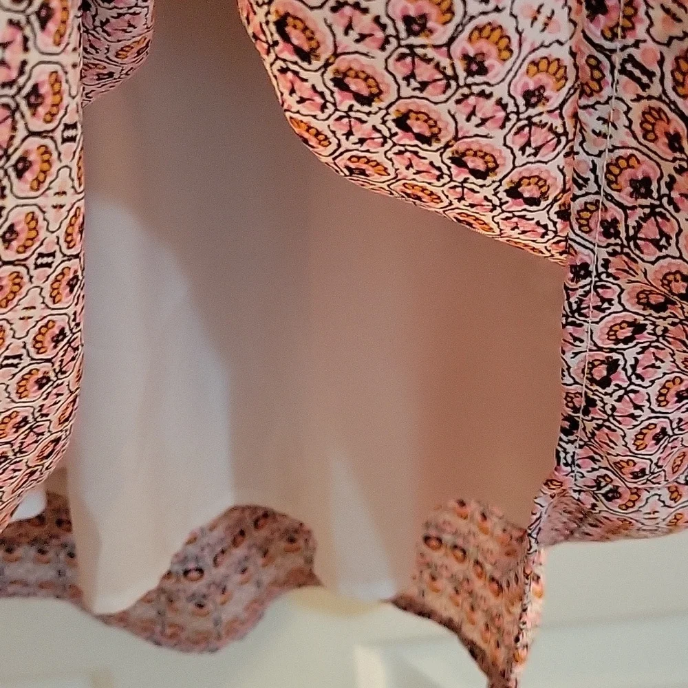 Gap medallion white pink  blue sleeveless dress small - Picture 7 of 10